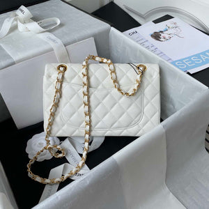 Chanel A01113 Flap Handbag Classic Bag Grained shiny Calfskin White Gold - Default Title - View 2