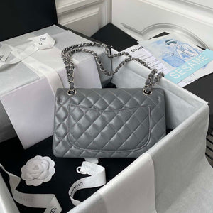Chanel A01113 Flap Handbag Classic Bag Lambskin Gray Silver - Default Title - View 2
