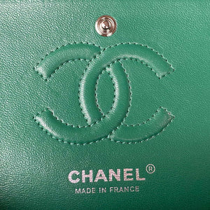 Chanel A01113 Flap Handbag Classic Bag Lambskin Green Silver - Default Title - View 7