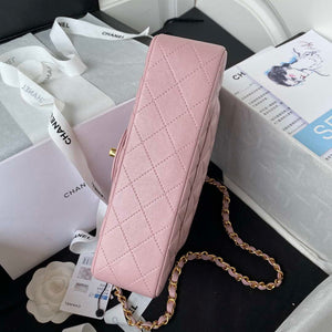 Chanel A01113 Flap Handbag Classic Bag Lambskin Light Pink Gold - Default Title - View 6