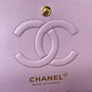 Chanel A01113 Flap Handbag Classic Bag Light Pink Lambskin Gold - Default Title - View 8