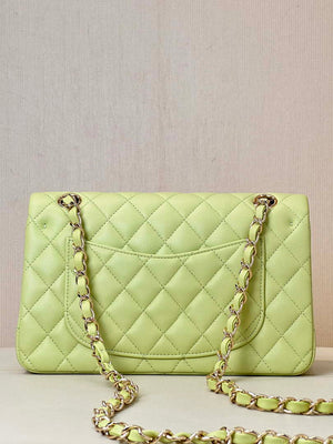 Chanel A01117 Flap Handbag Classic Bag 23cm Light Green Lambskin - Default Title - View 7