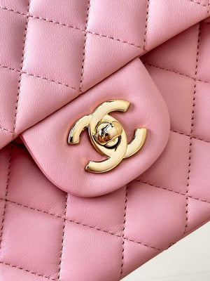 Chanel A01117 Flap Handbag Classic Bag 23cm Pink Lambskin - Default Title - View 4