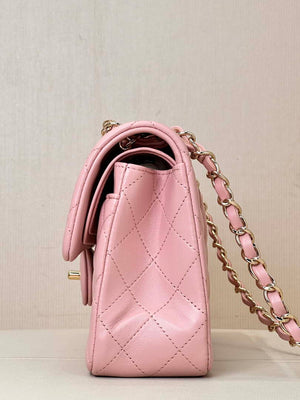 Chanel A01117 Flap Handbag Classic Bag 23cm Pink Lambskin - Default Title - View 7