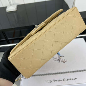 Chanel A01117 Flap Handbag Classic Bag Apricot Lambskin - Gold - View 14