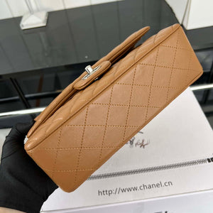 Chanel A01117 Flap Handbag Classic Bag Brown Lambskin - Gold - View 14