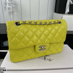 Chanel A01117 Flap Handbag Classic Bag Lemon Yellow Lambskin - Gold - View 12
