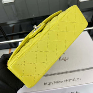 Chanel A01117 Flap Handbag Classic Bag Lemon Yellow Lambskin - Gold - View 14