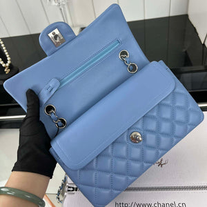 Chanel A01117 Flap Handbag Classic Bag Blue Lambskin - Gold - View 15