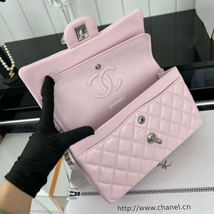 Chanel A01117 Flap Handbag Classic Bag Light Pink Lambskin - Gold - View 7