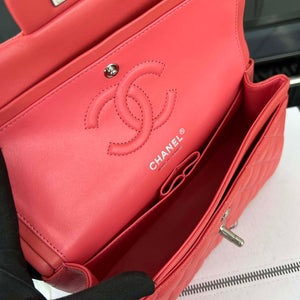 Chanel A01117 Flap Handbag Classic Bag Red Lambskin - Gold - View 17
