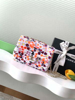 Chanel A09888 25C Evening Pink & white sequin mini AS4561 limited edition Lambskin - Default Title - View 1