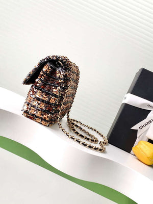 Chanel A09888 25C Evening sequin mini AS4561 limited edition gold and Black - Default Title - View 2