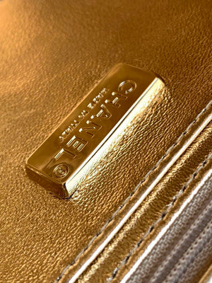 Chanel A09888 25C Evening Gold sequin mini AS4561 limited edition Lambskin - Default Title - View 9