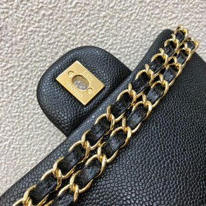 Chanel A35200 Mini Flap Bag 17cm Grained Calfskin Black Gold - Default Title - View 6