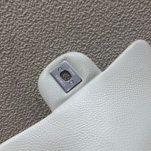Chanel A35200 Mini Flap Bag 17cm Grained Calfskin Whiet Silver - Default Title - View 8