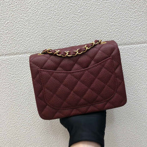 Chanel A35200 Mini Flap Bag 17cm Grained Calfskin Wine Red Gold - Default Title - View 2