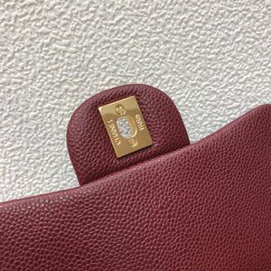 Chanel A35200 Mini Flap Bag 17cm Grained Calfskin Wine Red Gold - Default Title - View 8