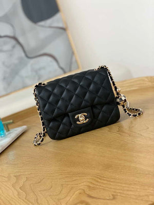 Chanel A35200 Mini Flap Bag 18cm Lambskin Black 1115 With Ball - Default Title - View 1