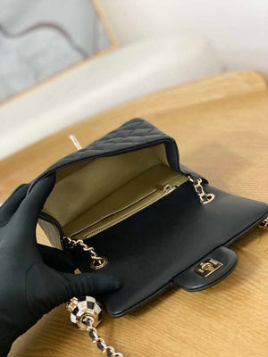 Chanel A35200 Mini Flap Bag 18cm Lambskin Black 1115 With Ball - Default Title - View 8
