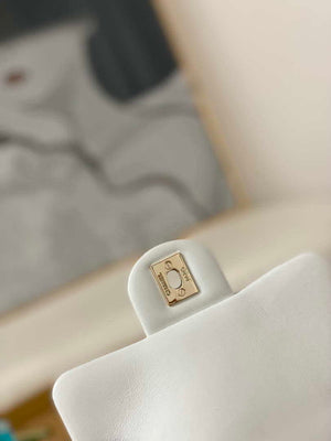 Chanel A35200 Mini Flap Bag 18cm Lambskin White 1115 With Ball - Default Title - View 4