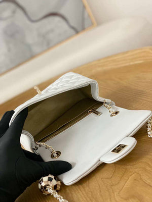 Chanel A35200 Mini Flap Bag 18cm Lambskin White 1115 With Ball - Default Title - View 8