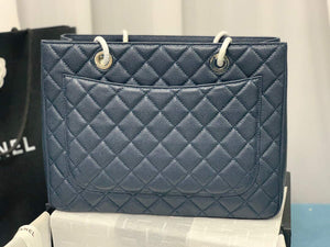 Chanel A50995 Matelasse GST Chain Tote bag caviar Calfskin leather Navy Blue Silver - Default Title - View 4