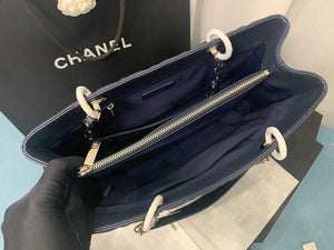 Chanel A50995 Matelasse GST Chain Tote bag caviar Calfskin leather Navy Blue Silver - Default Title - View 7