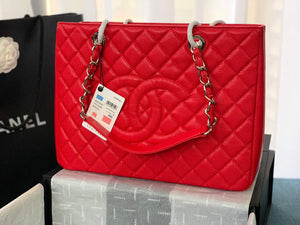 Chanel A50995 Matelasse GST Chain Tote bag caviar Calfskin leather Red Silver - Default Title - View 2