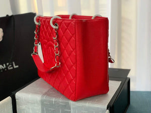 Chanel A50995 Matelasse GST Chain Tote bag caviar Calfskin leather Red Silver - Default Title - View 5