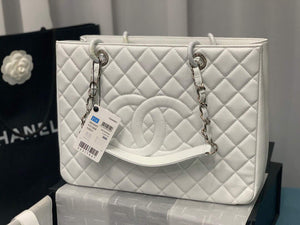 Chanel A50995 Matelasse GST Chain Tote bag caviar Calfskin leather White Silver - Default Title - View 2
