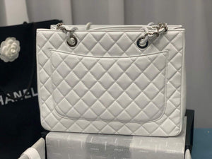 Chanel A50995 Matelasse GST Chain Tote bag caviar Calfskin leather White Silver - Default Title - View 4
