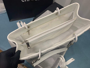 Chanel A50995 Matelasse GST Chain Tote bag caviar Calfskin leather White Silver - Default Title - View 7