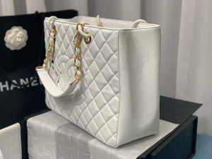 Chanel A50995 Matelasse GST Chain Tote bag caviar Calfskin leather White Gold - Default Title - View 5