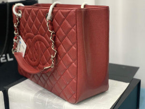 Chanel A50995 Matelasse GST Chain Tote bag caviar Calfskin leather Wine Red Silver - Default Title - View 5