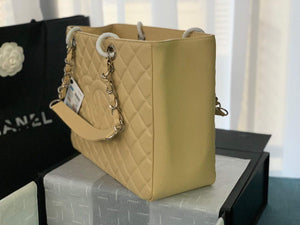 Chanel A50995 Matelasse GST Chain Tote bag caviar Calfskin leather Yellow Silver - Default Title - View 3