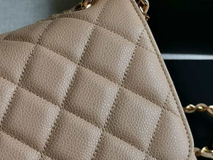 Chanel A58600 Large Classic Handbag Grained shiny Calfskin Apricot Gold - Default Title - View 2