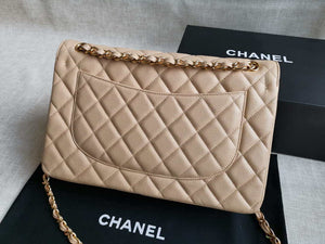 Chanel A58600 Large Classic Handbag Grained shiny Calfskin Apricot Gold - Default Title - View 6