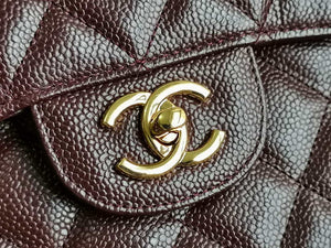 Chanel A58600 Large Classic Handbag Grained shiny Calfskin Wine Red Gold - Default Title - View 2
