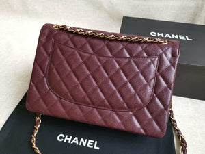 Chanel A58600 Large Classic Handbag Grained shiny Calfskin Wine Red Gold - Default Title - View 7
