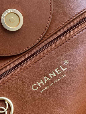 Chanel A66941 Large TOTE Shearling Suede & Gold-Tone Metal Brown - Default Title - View 9
