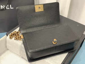 Chanel A67086 Boy Handbag Black Leather Bronze - Default Title - View 6