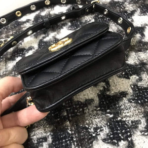 Chanel A68046 Chanel Mini Flap bag Lambskin Black - Default Title - View 3