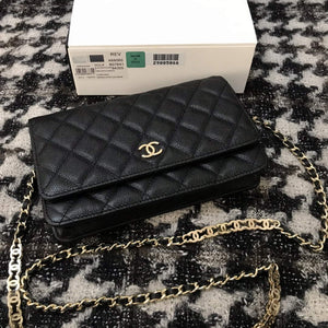 Chanel A68060 Wallet on Chain bag Grained Calfskin gold Black - Default Title - View 5