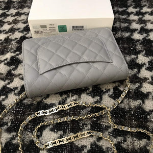 Chanel A68060 Wallet on Chain bag Grained Calfskin gold Grey - Default Title - View 3