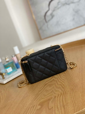 Chanel A68130 Vanity with chain Grained Calfskin Gold Black - Default Title - View 2