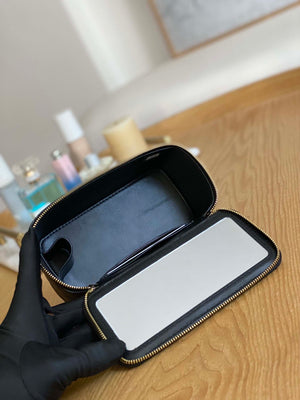 Chanel A68130 Vanity with chain Grained Calfskin Gold Black - Default Title - View 9