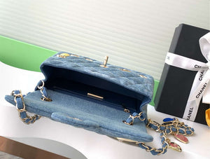 Chanel A69900 25C Mini Flap Vintage denim AS1116 Blue - Default Title - View 5
