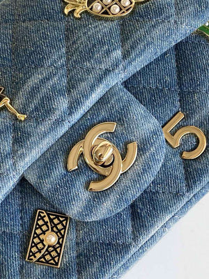 Chanel A69900 25C Mini Flap Vintage denim AS1116 Blue - Default Title - View 8