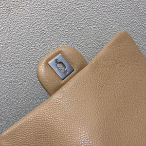 Chanel A69900 Mini Flap Bag Grained Calfskin Apricot Silver - Default Title - View 8